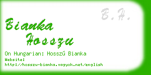 bianka hosszu business card