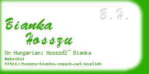 bianka hosszu business card